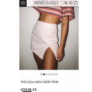 Pink mini skirt